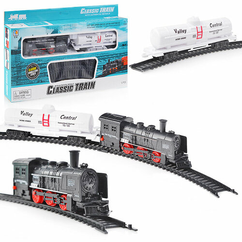 фото Железная дорога tl15 "классический поезд" 12 предметов, на батарейках, в коробке oubaoloon