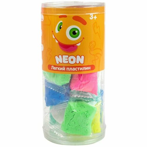 Волшебный мир Легкий пластилин Crazy Clay ТМ, набор Neon (mini) Тутти-фрутти