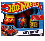 Боулинг Hot wheels, детский набор 6 кеглей + 2 мяча