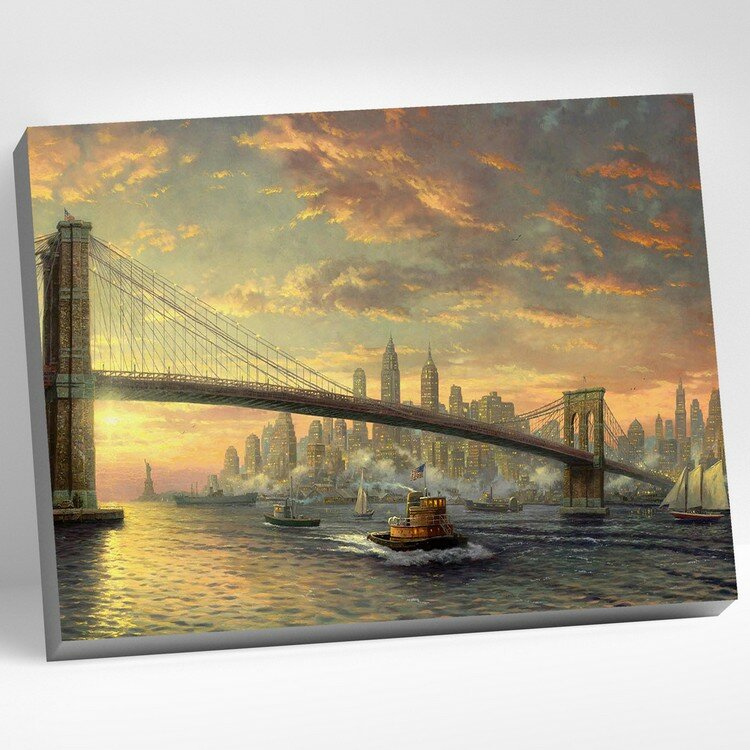 Картина по номерам Рассвет над Нью-Йорком, 40x50 см. Molly