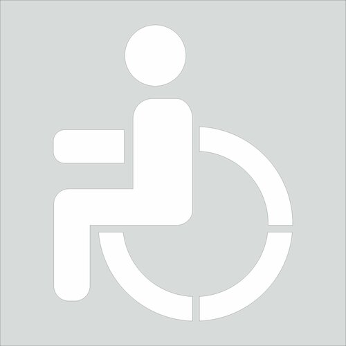 Трафарет для нанесения знака Парковка для инвалидов Комплект 2 шт 850₽