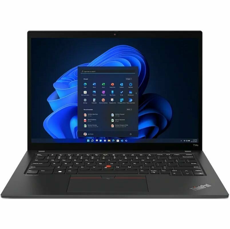 Ноутбук Lenovo ThinkPad T14s Gen 3, 14" (1920x1200) IPS/Intel Core i5-1240P/16ГБ DDR5/512ГБ SSD/Iris Xe Graphics/Без ОС, черный 21BR00DVRT