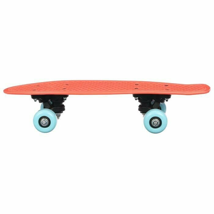 Скейтборд 42 x 12 см, колеса PVC 50 мм, пластиковая рама, цвет оранжевый