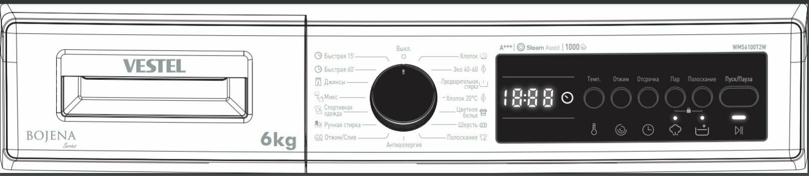 Стиральная машина VESTEL Bojena WMS 6100 T2W