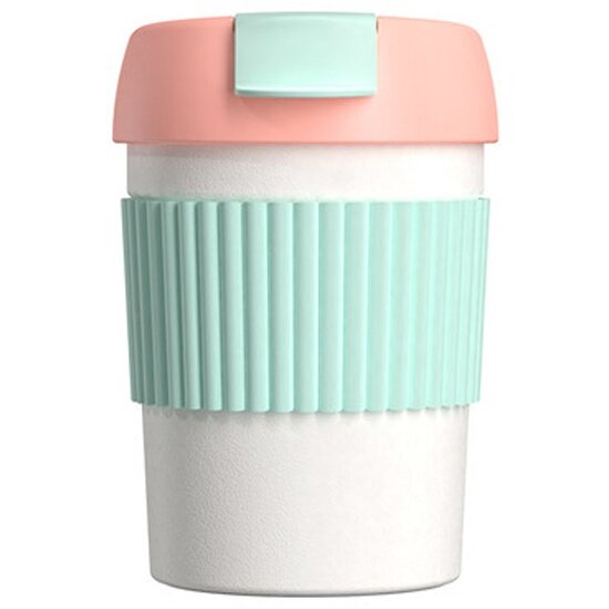 Термостакан-непроливайка Kisskissfish Rainbow Vacuum Coffee Tumbler Mini, S-U35C-148, (розовый, светло-зелёный, белый), 360 мл