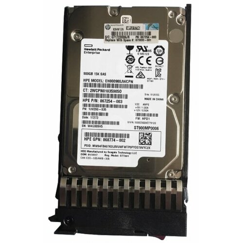 Жесткий диск HP EH000900JWCPN 900Gb 15000 SAS 25 HDD 7358000₽