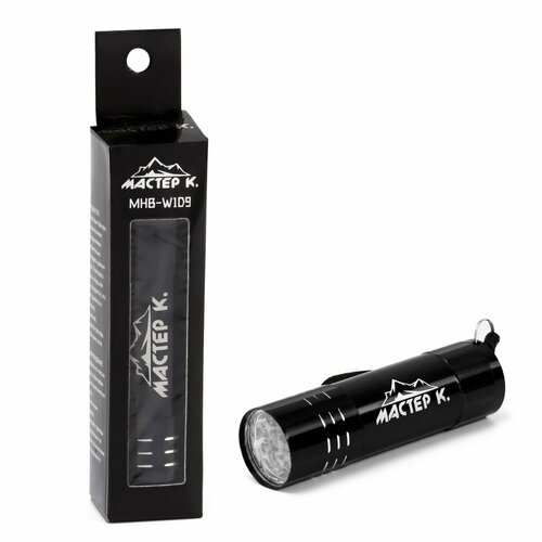 фото Фонарь ручной " mhb-w1d9, 9led, 90 лм, 1 режим, 3 ааа top market