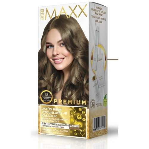 MAXX DELUXE PREMIUM Краска для волос 7.3 фундук