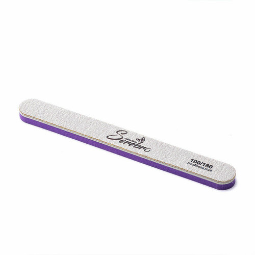 Пилка-шлифовщик 2 в 1 Serebro Алмаз фиолетовый 100/180 полировочная пилка для натуральных ногтей баф шлифовщик для ногтей 7 в 1