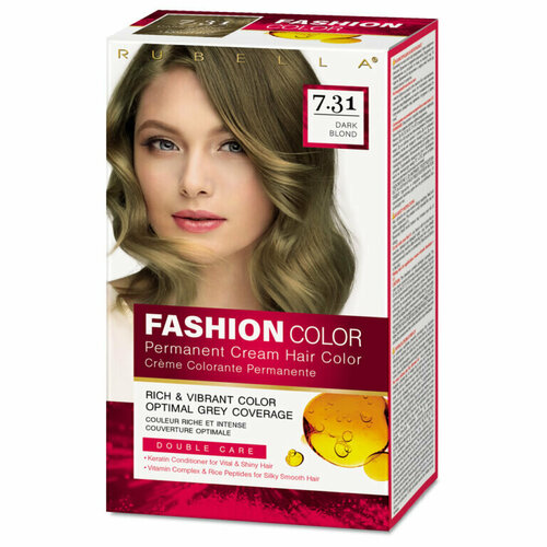 rubella fashion color краска для волос тон 7 5 copper red 50мл RUBELLA Fashion Color Краска для волос тон 7.31 Dark Blond 50мл