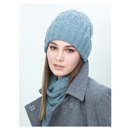 Шапка FOMAS, демисезон/зима, размер универсальный, голубой