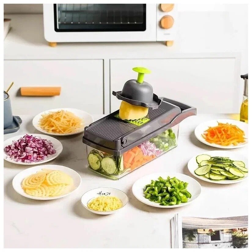 Овощерезка Bodom Viggie Slicer 14в1 с контейнером и овощечисткой — фото 1
