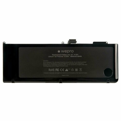 Аккумулятор Wepro для MacBook Pro 15 A1286, Mid 2009 - Mid 2010, повышенная ёмкость 7800 mAh