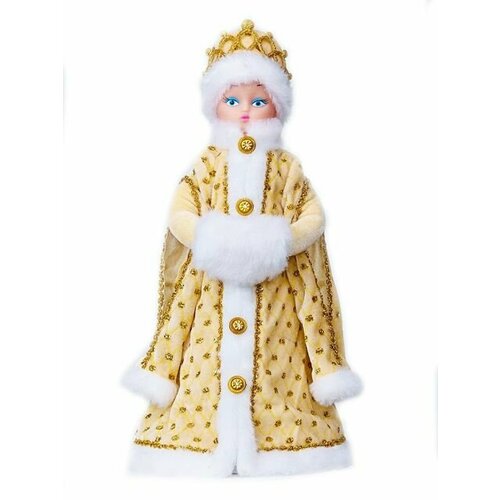 Игрушка-кукла Снегурочка Царская Золотая, 44 см, в упаковке золотистый, золотой