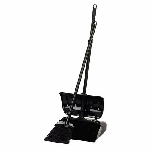 Комплект для уборки (совок с крышкой+щетка 25см на алюм. ручке 75см)