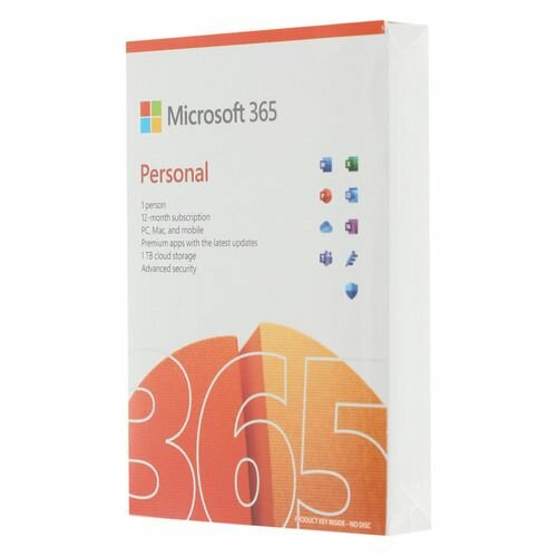 Офисное приложение Microsoft 365 Personal Subscr 1YR Medialess P8 (QQ2-01399)