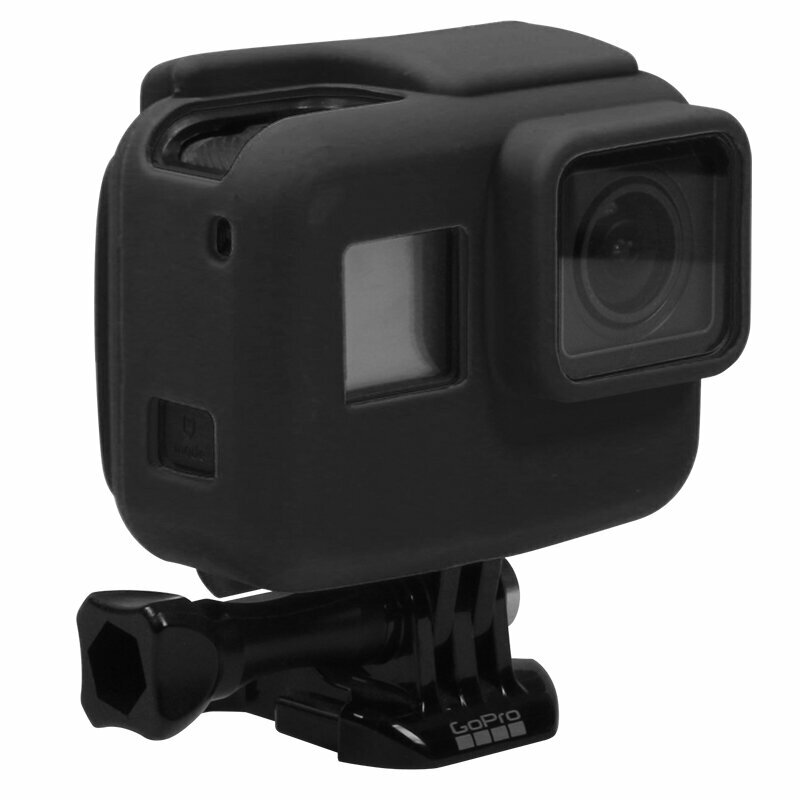 Силиконовый чехол MyPads для спортивной экшн-камеры GoPro HERO5 с крышкой-заглушкой для объектива черный