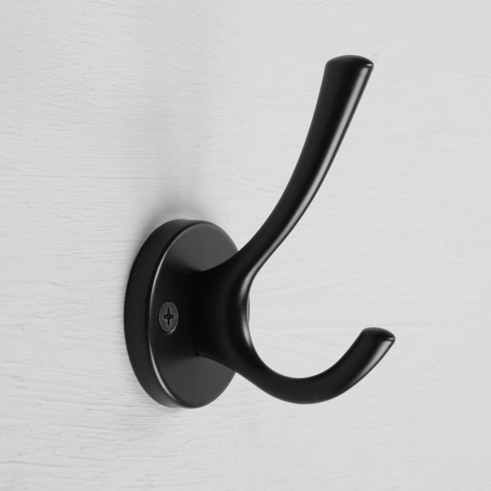 Крючок мебельный CAPPIO SIMPLE, двухрожковый, цвет черный 9617926 - фотография № 2