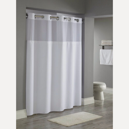 Изображение товара Шторка для ванной Fixsen Hotel FX-3319E со съемной подложкой 180х180см, белая