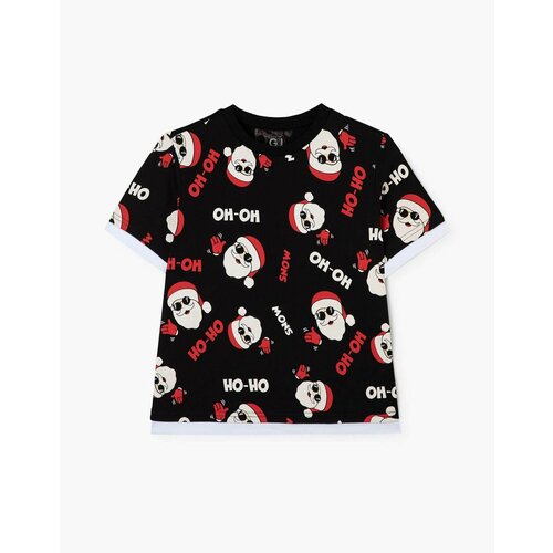 фото Футболка gloria jeans, размер 9-10л/140 (34), черный