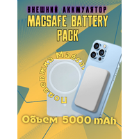 Внешний магнитный аккумулятор MagSafe Battery Pack на 5000 mAh с поддержкой быстрой зарядки для айфон 11, iphone 12, iPhone 13, iPhone 14