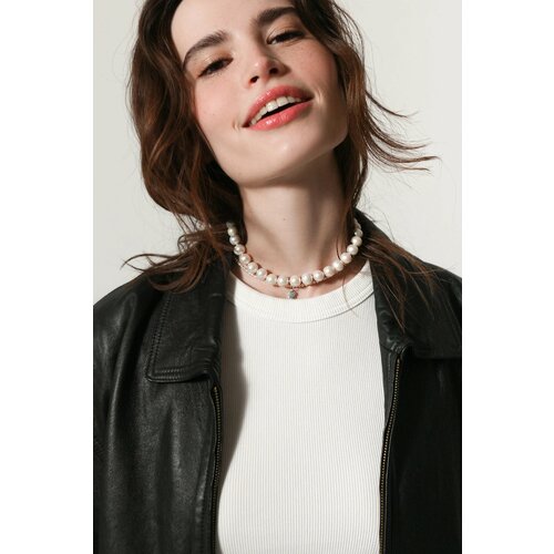 Колье LU Jewel серебро 925 проба жемчуг пресноводный культивированный длина 37 см бежевый 16946₽