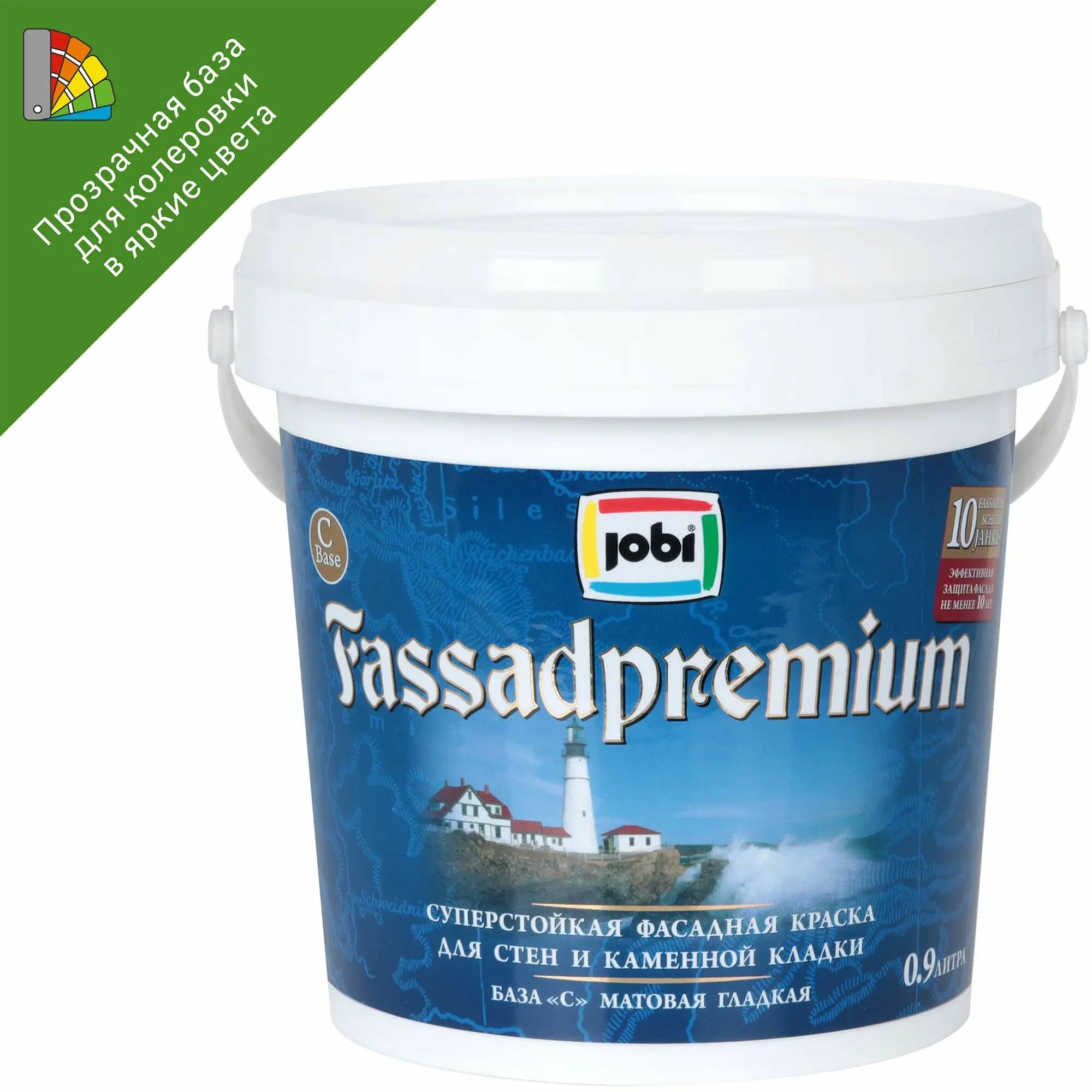 Краска фасадная Jobi Fassadpremium 0.9 л база C