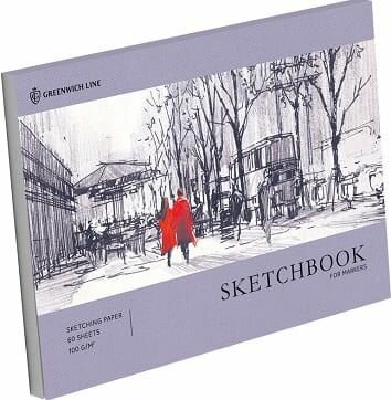 Скетчбук-склейка для маркеров Greenwich Line "City walk" 60 л 100 г - фото №12