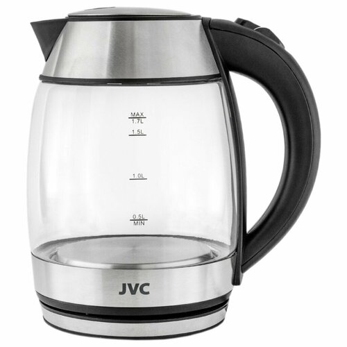 Чайник электрический JVC JK-KE1707 черный 17 л 2200 Вт скрытый нагревательный элемент стекло 452057 422500₽