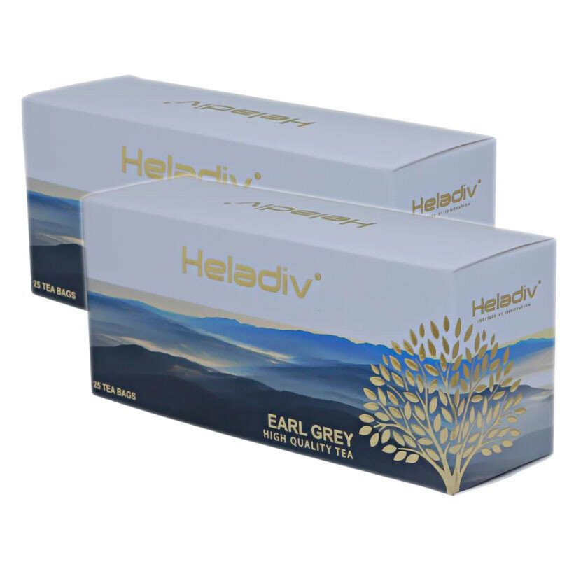 Чай Heladiv Earl Grey (Эрл грей) в пакетиках, 2x25шт