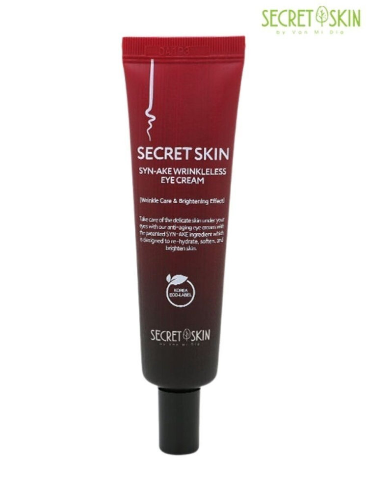 Secret Skin Антивозрастной крем для глаз Syn-Ake Wrinkleless Eye Cream с пептидом змеиного яда, 30 гр.