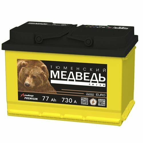 Аккумулятор Тюменский медведь 77Ач R EN730A 278x175x190 B13 8150₽