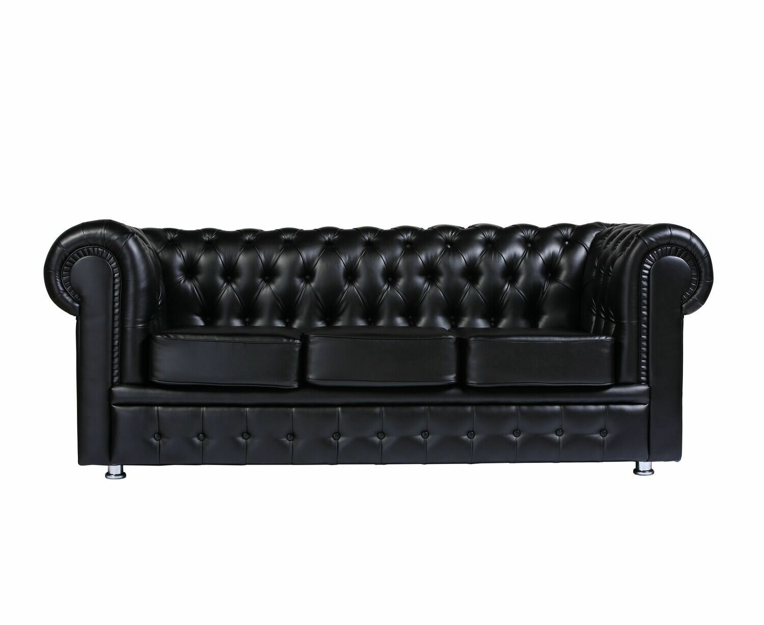 фото Диван Fotodivan Честер 3-х местный Черный