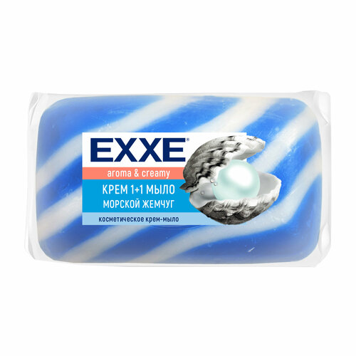 Туалетное крем-мыло EXXE 1+1, морской жемчуг, 1 шт x 90 г крем мыло exxe морской жемчуг 360 мл