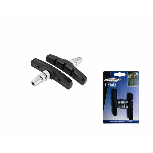 фото Колодка тормозная (вело) для ободного тормоза v-brake 70мм (saiguan) (2 шт.)