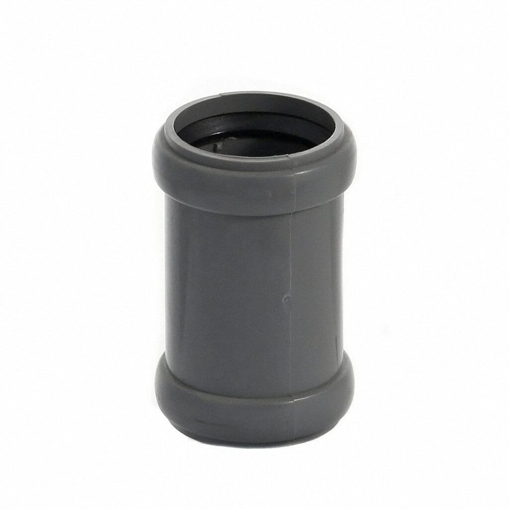 Муфта для канализации 50 мм Мультимирпласт внутренняя полипропилен серая МФ ВК 50