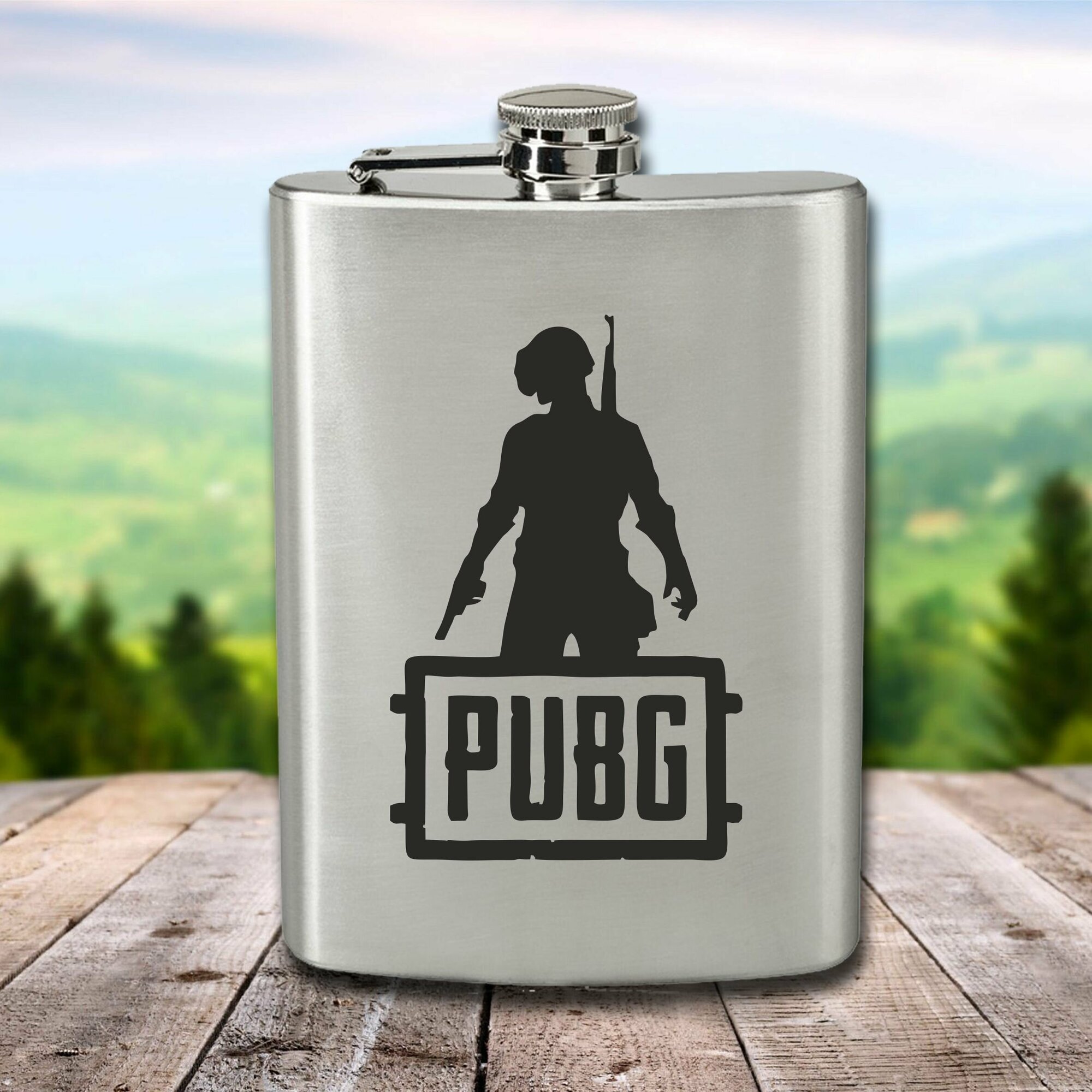 Фляга с гравировкой PUBG