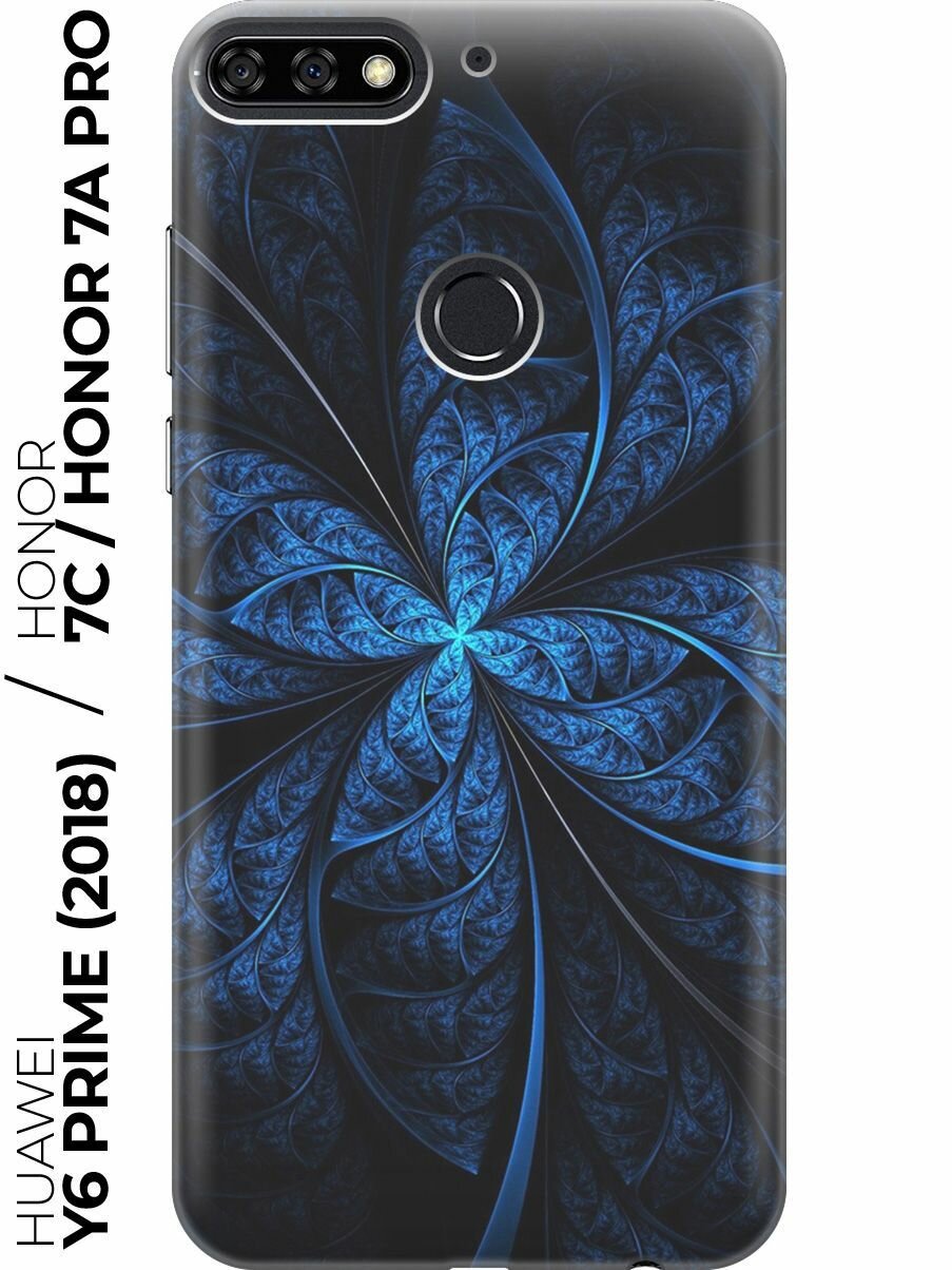 RE: PAЧехол - накладка ArtColor для Huawei Y6 Prime (2018) / Honor 7C / Honor 7A Pro с принтом "Темно-синяя абстракция"