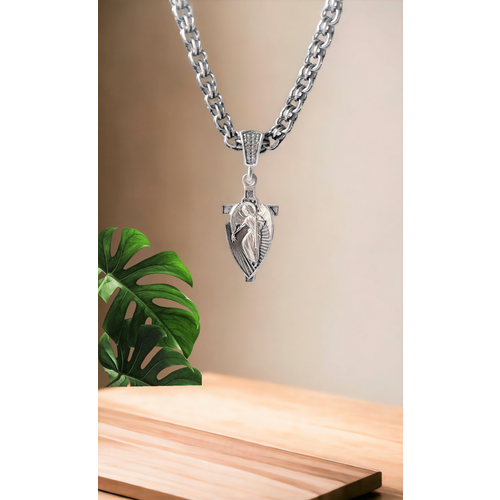 Крестик Леона, серебро, 925 проба, чернение, размер 4 см.