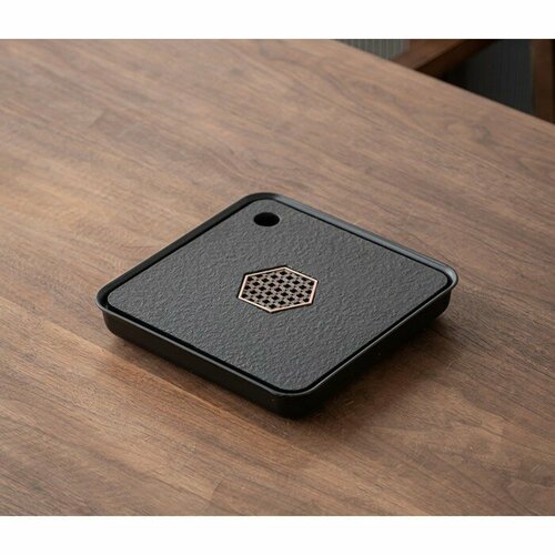 Поднос для чайной церемонии 205 х 205 х 35 см черный 561₽