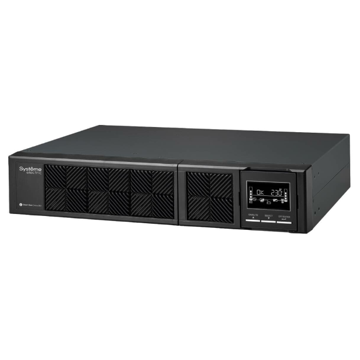 Источник бесперебойного питания Systeme Electriс Smart-Save Online SRV, 2000VA/1800W, On-Line, Rack 2U(Tower convertible), LCD, Out: 6xC13, SNMP Intelligent Slot, USB, RS-232 (SRVSE2KRTI) Systeme Electric - фото №1