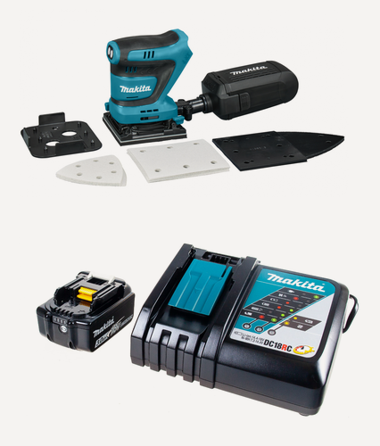 Изображение товара Аккумуляторная вибрационная шлифовальная машина Makita DBO480RF1 (18V, 1 x 3.0Ah, Li-Ion)