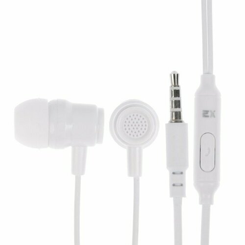 Наушники Exployd EX-HP-1471 вакуумные микрофон проводные 108 дБ 12 м 35 мм белые комплект из 7 шт 170200₽