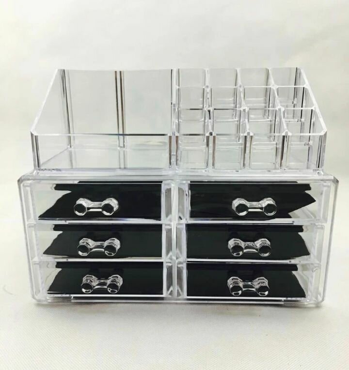 Органайзер для косметики Cosmetic Storage Box прозрачный / подставка для бижутерии / бьюти помощник