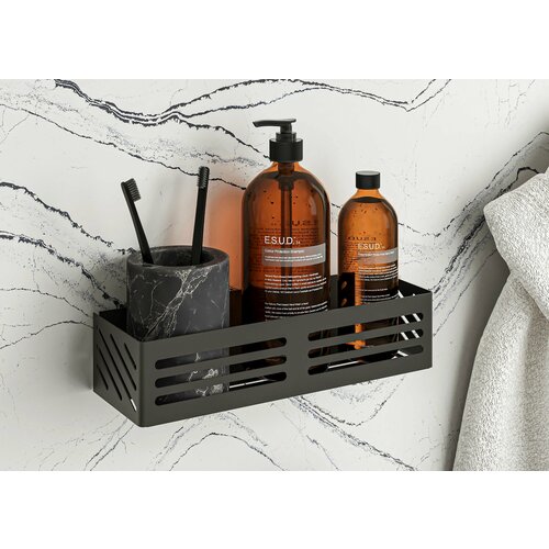 Полка настенная Limena grande чёрная 1679₽