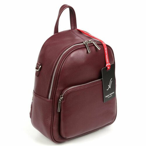 фото Рюкзак sergio valentini, фактура гладкая, бордовый