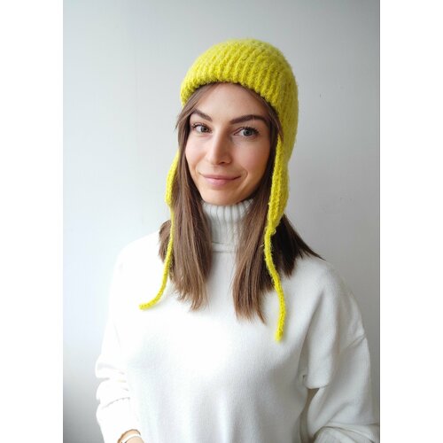 фото Шапка ушанка silk heart шапка ушанка, размер onesize, желтый