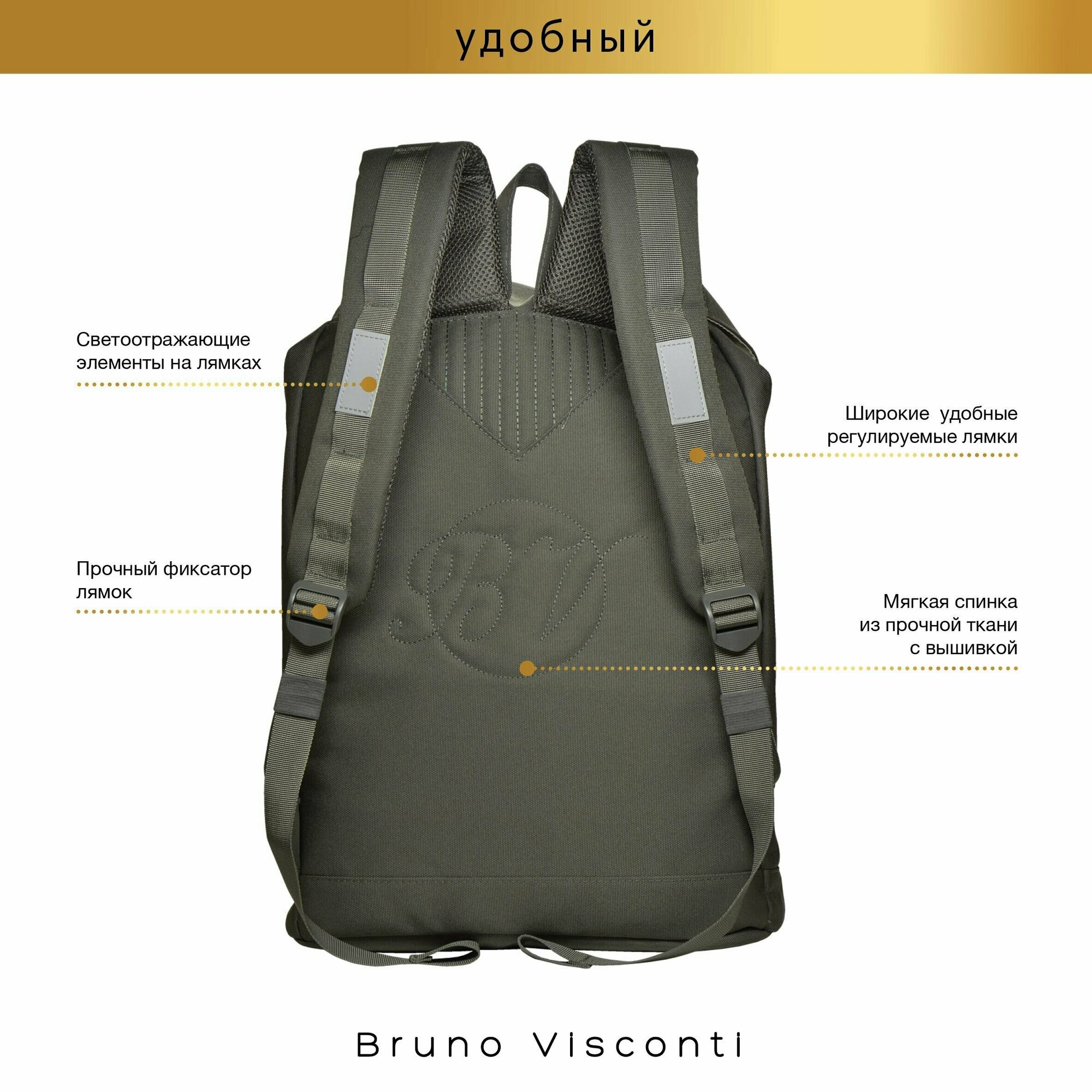 Рюкзак городской Yep & Nope, темно-серый Bruno Visconti - фото №15
