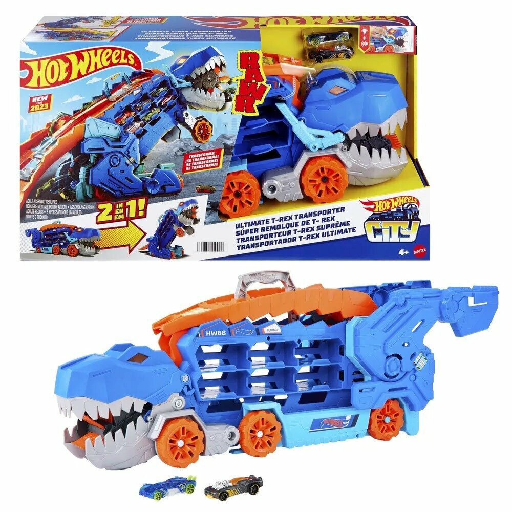 Игрушечный трек Hot Wheels T-Rex Mega Transporter HNG50