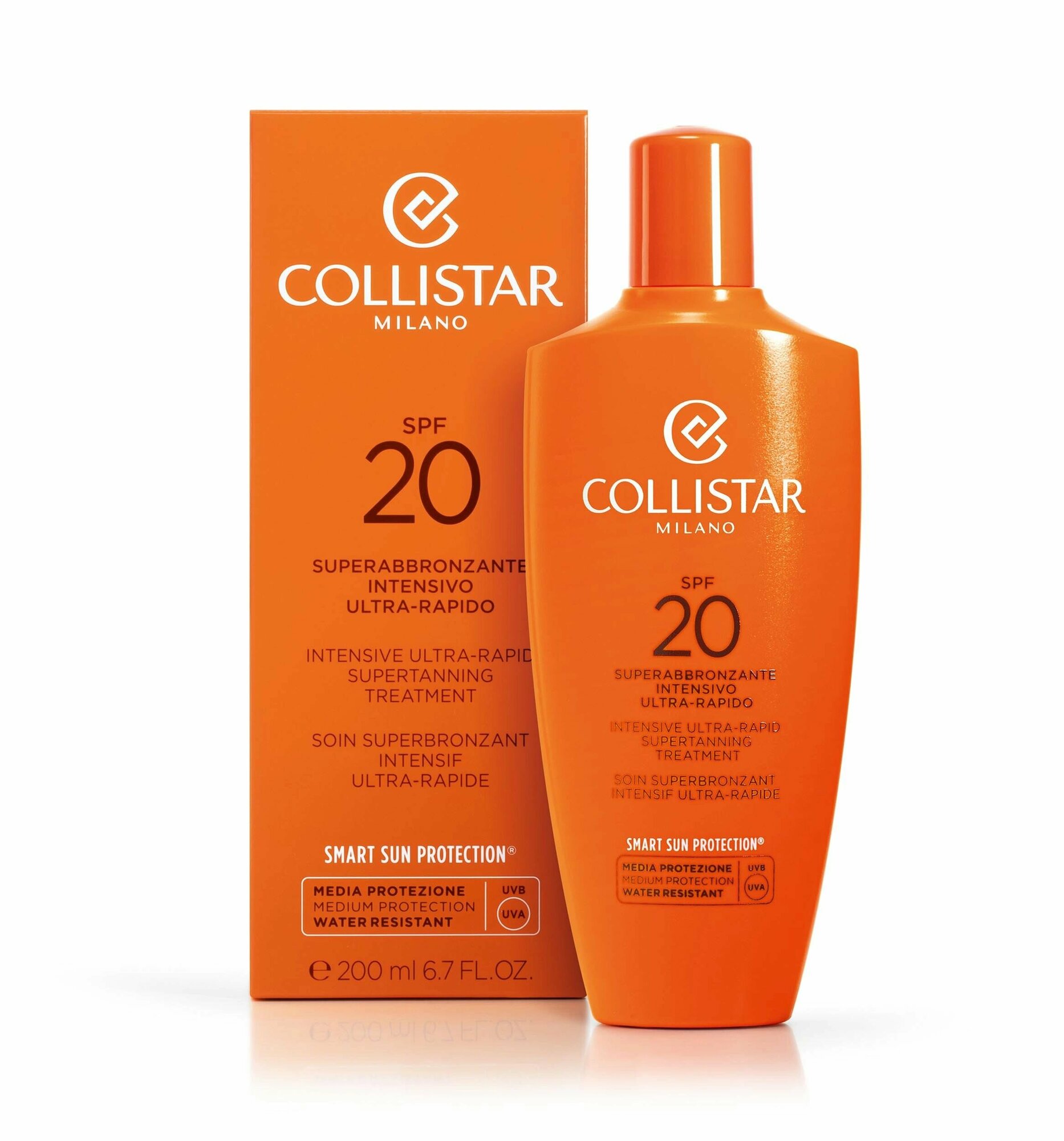 COLLISTAR INTENSIVE ULTRA-RAPID SUPERTANNING TREATMENT SPF 20/ Интенсивное средство для усиления загара 200 мл